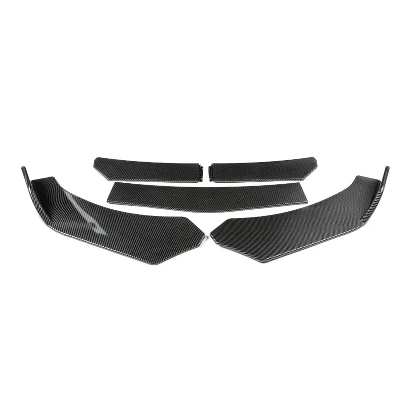 Front Spoiler Lippe 5-teiliges Universal-Auto-Frontspoiler-Auto-Frontstoßstangen-Separator-Stoßstangen-Lippenkörper-Kit Entenlippen-Separator Auto Spoilerlippe(5Pcs Carbon Fiber) von NCTPICLC