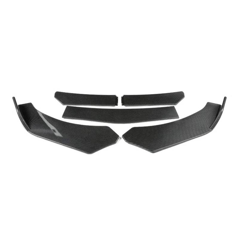 Front Spoiler Lippe 5-teiliges Universal-Auto-Frontstoßstangen-Trennelement, Stoßstangen-Lippenkörper-Set, Enten-Lippentrenner Auto Spoilerlippe(5Pcs Carbon Fiber) von NCTPICLC