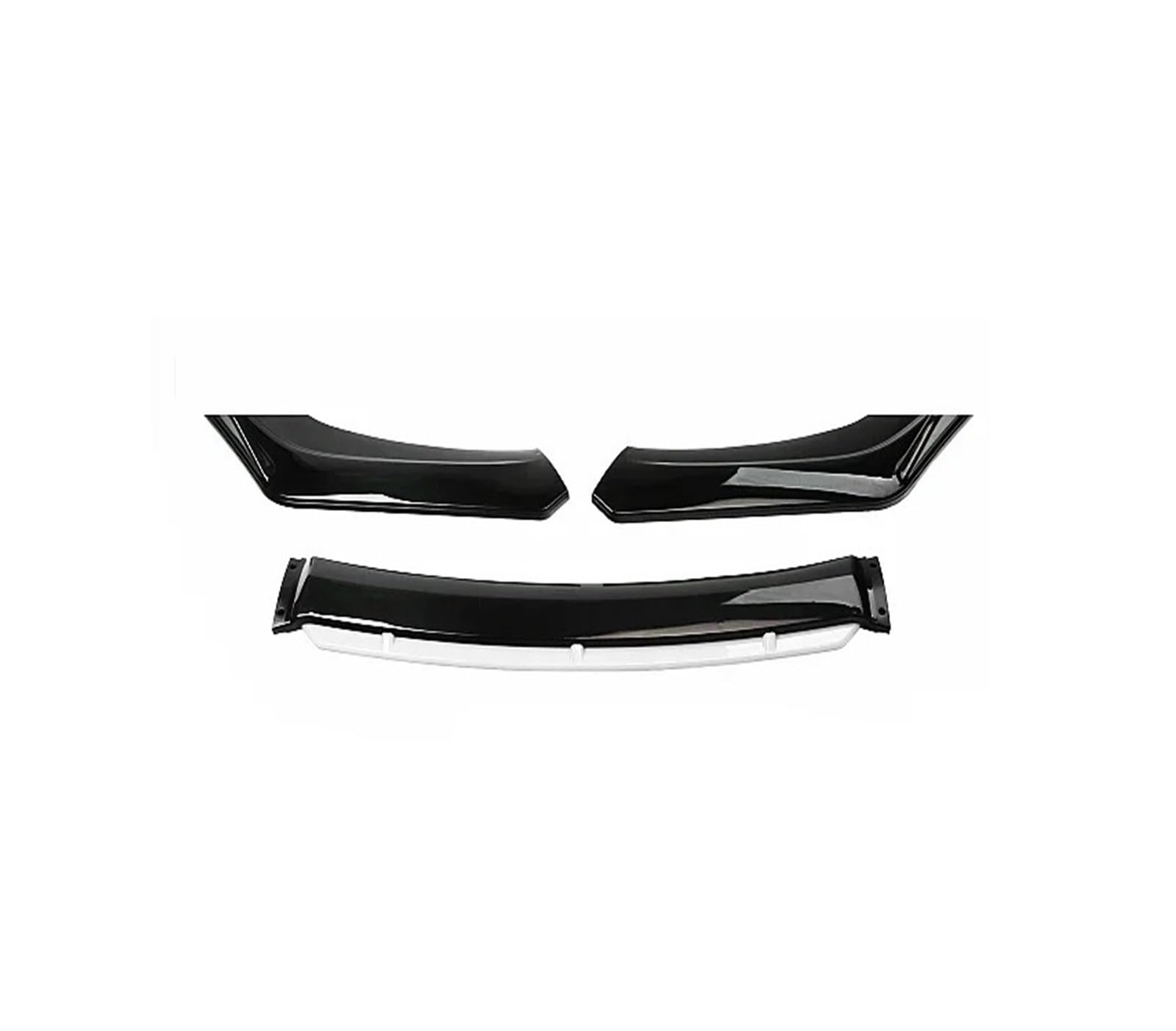 Front Spoiler Lippe Front Lip Splitter Spoiler Diffusor Universal Stoßstange Klinge Bodykit Zubehör Für A3 Für A4 Für A6 Für Q3 S3 S4 S6 B6 B7 B8 B8.5 Limousine Auto Spoilerlippe(Black White) von NCTPICLC