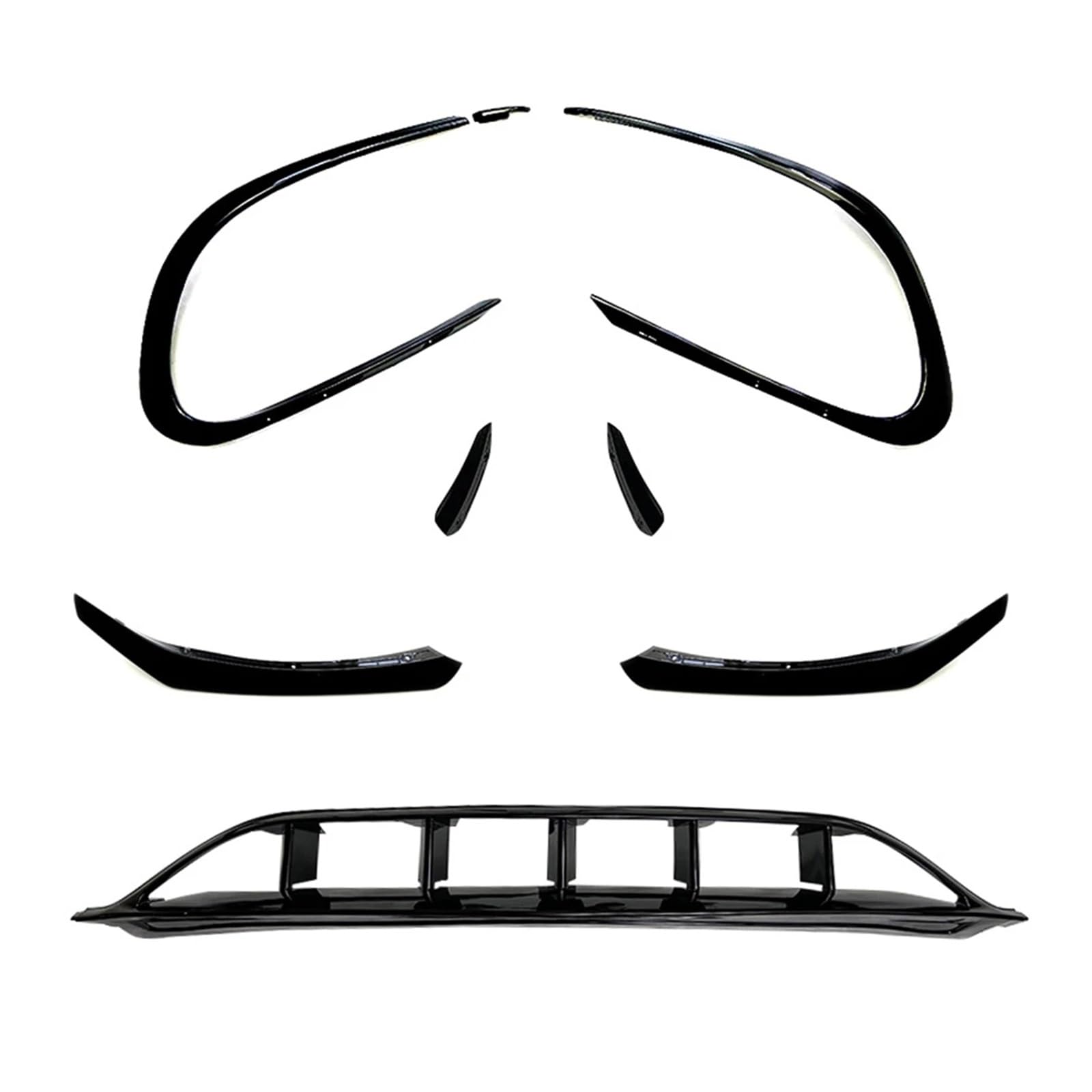 Front Spoiler Lippe Für Benz Für CLA C117 X117 CLA200 220 250 260 Für AMG 2015 2016 2017 2018 Frontschürze Lip Spoiler Splitter Air Vent Nebel Lampe Kühlergrill Auto Spoilerlippe von NCTPICLC