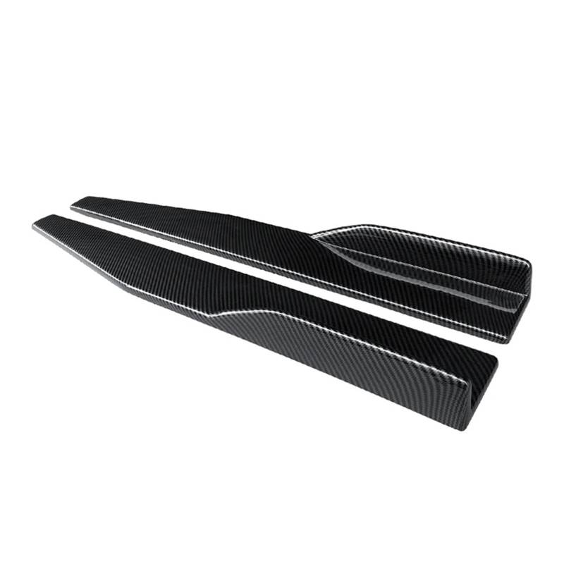Front Spoiler Lippe Für Cadillac Für ATS-L 2014 2015 2016 2017 Auto Links/Rechts Carbon Look Seite Rock Stoßstange Diffusor Spoiler Schürzen Flügel Erweiterungen 75 Cm Auto Spoilerlippe(Kohlefaser-Opt von NCTPICLC