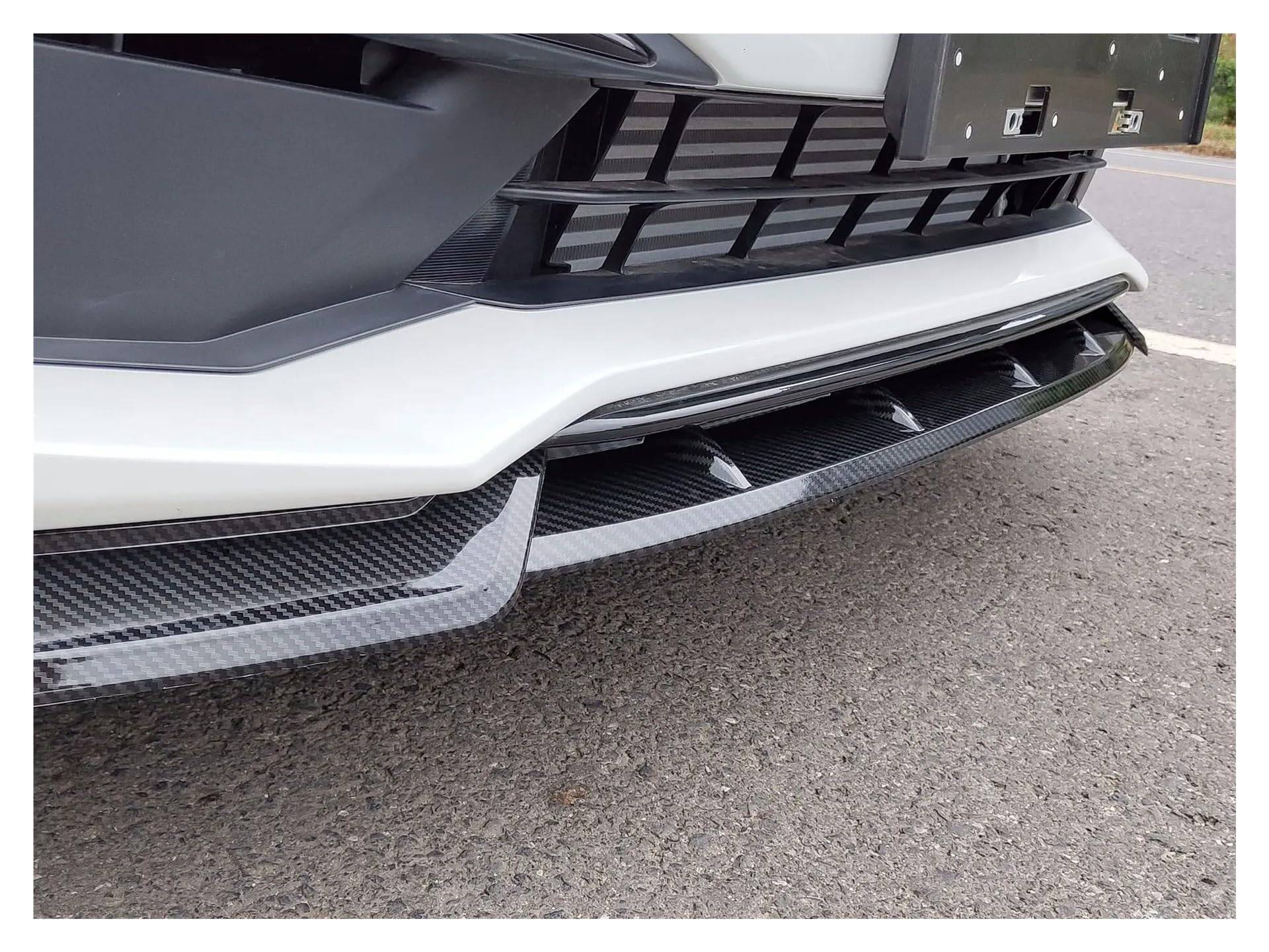 Front Spoiler Lippe Für Civic Für Limousine 2019 20 21 Front Stoßstange Splitter Lip Diffusor Spoiler Carbon Oberfläche Rock Körper Kit Auto Spoilerlippe(Carbon Surface) von NCTPICLC