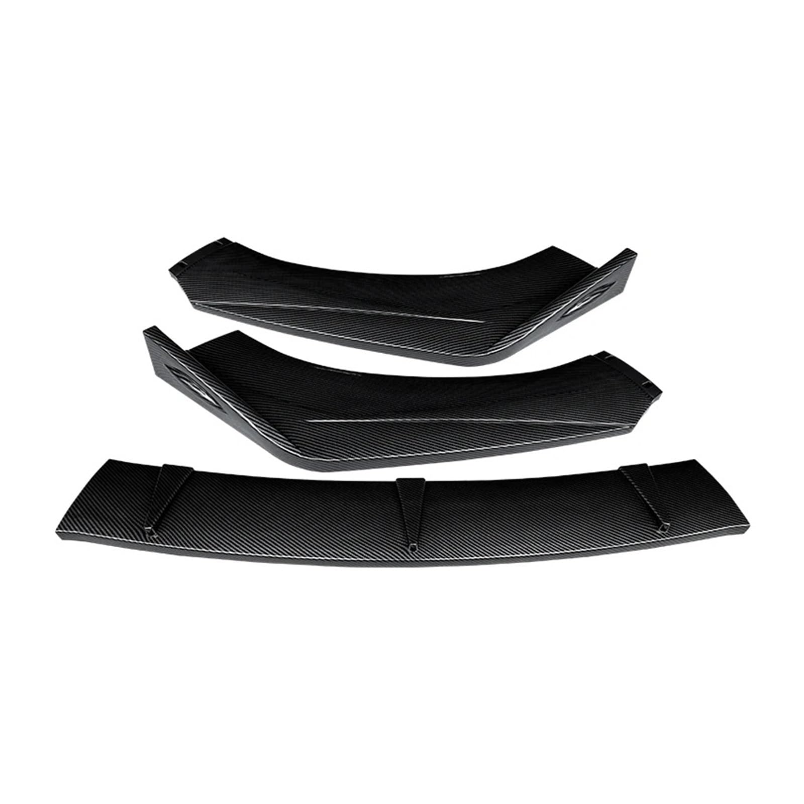 Front Spoiler Lippe Für Mitsubishi Für Outlander 2015-2020 Auto Körper Kit Zubehör Carbon Look ABSFront Stoßstange Splitter Lip Spoiler Diffusor Deflektor Auto Spoilerlippe(Kohlefaser-Optik) von NCTPICLC