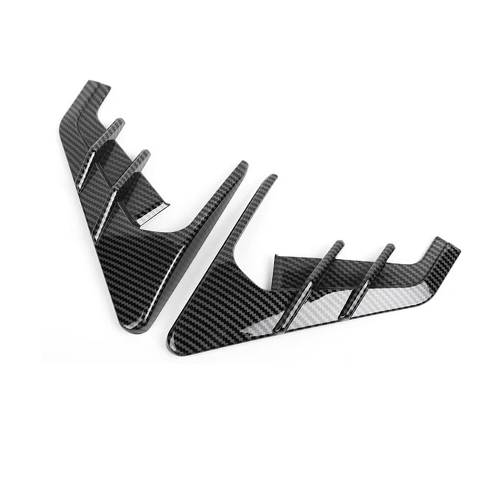 Front Spoiler Lippe Für Tesla Für Modell 3 Y Flanken Auto Seite Flügel Panel Abdeckung Spoiler Staub Abdeckung Dekoration Änderung Zubehör Auto Spoilerlippe(Bright Carbon) von NCTPICLC