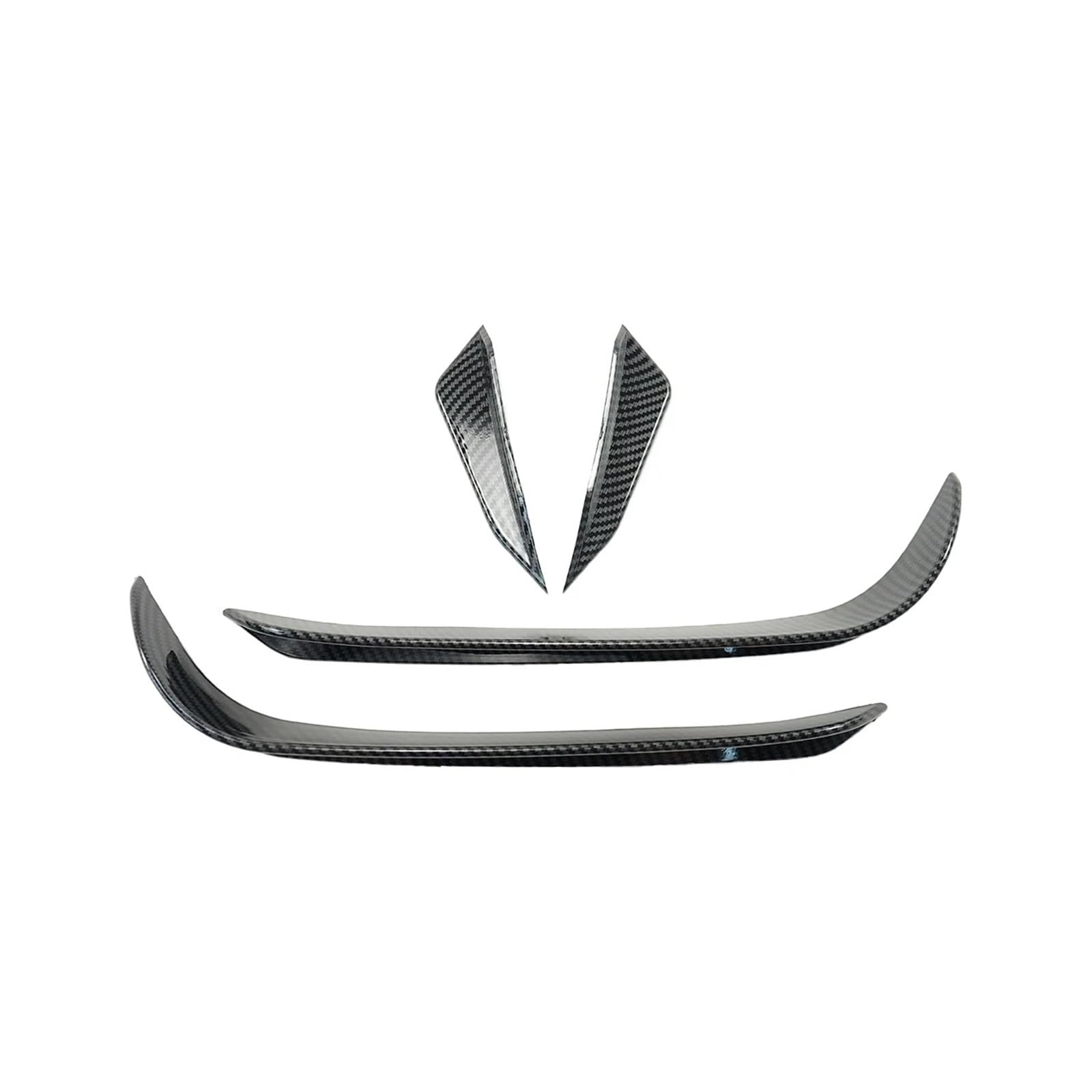 Front Spoiler Lippe Für VW Für Golf MK7 7 Für GTI 2013 2014 2015 2016 Front Stoßstange Aero Kit Seite Canard Wings Auto Außen Zubehör Auto Spoilerlippe(Carbon Look) von NCTPICLC