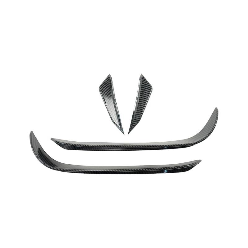 Front Spoiler Lippe Für VW Für Golf MK7 7 Für GTI 2013 2014 2015 2016 Front Stoßstange Aero Kit Seite Canard Wings Auto Außen Zubehör Auto Spoilerlippe(Carbon Look) von NCTPICLC