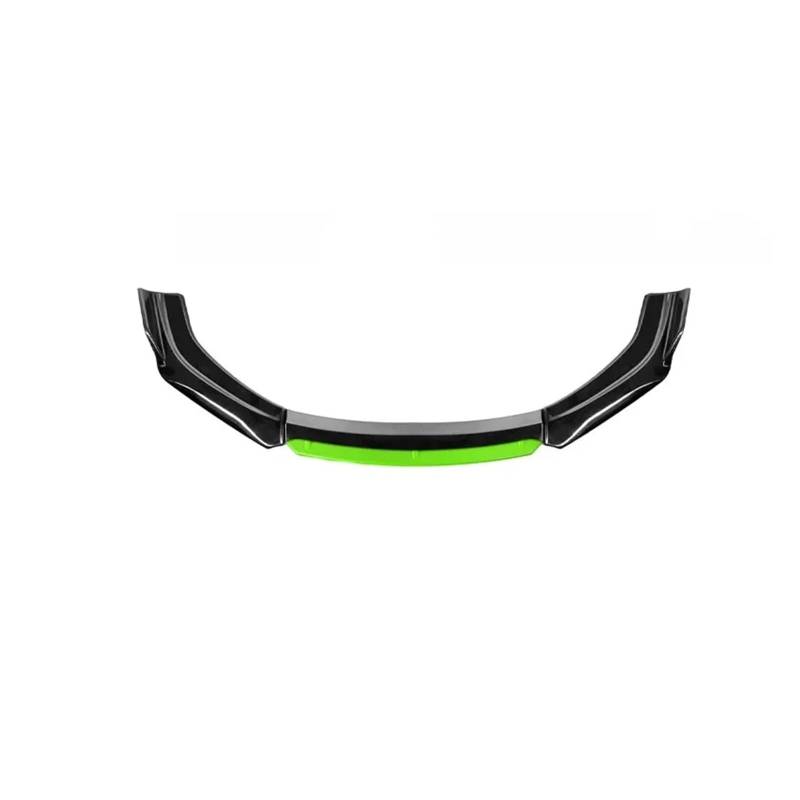 Front Spoiler Lippe Helle Schwarze Auto-Frontlippe Stoßstange Spoiler Diffusor Karosseriemodifikation Kollisions- Und Kratzfestigkeit Externes Zubehör Auto Spoilerlippe(Black Green Head) von NCTPICLC