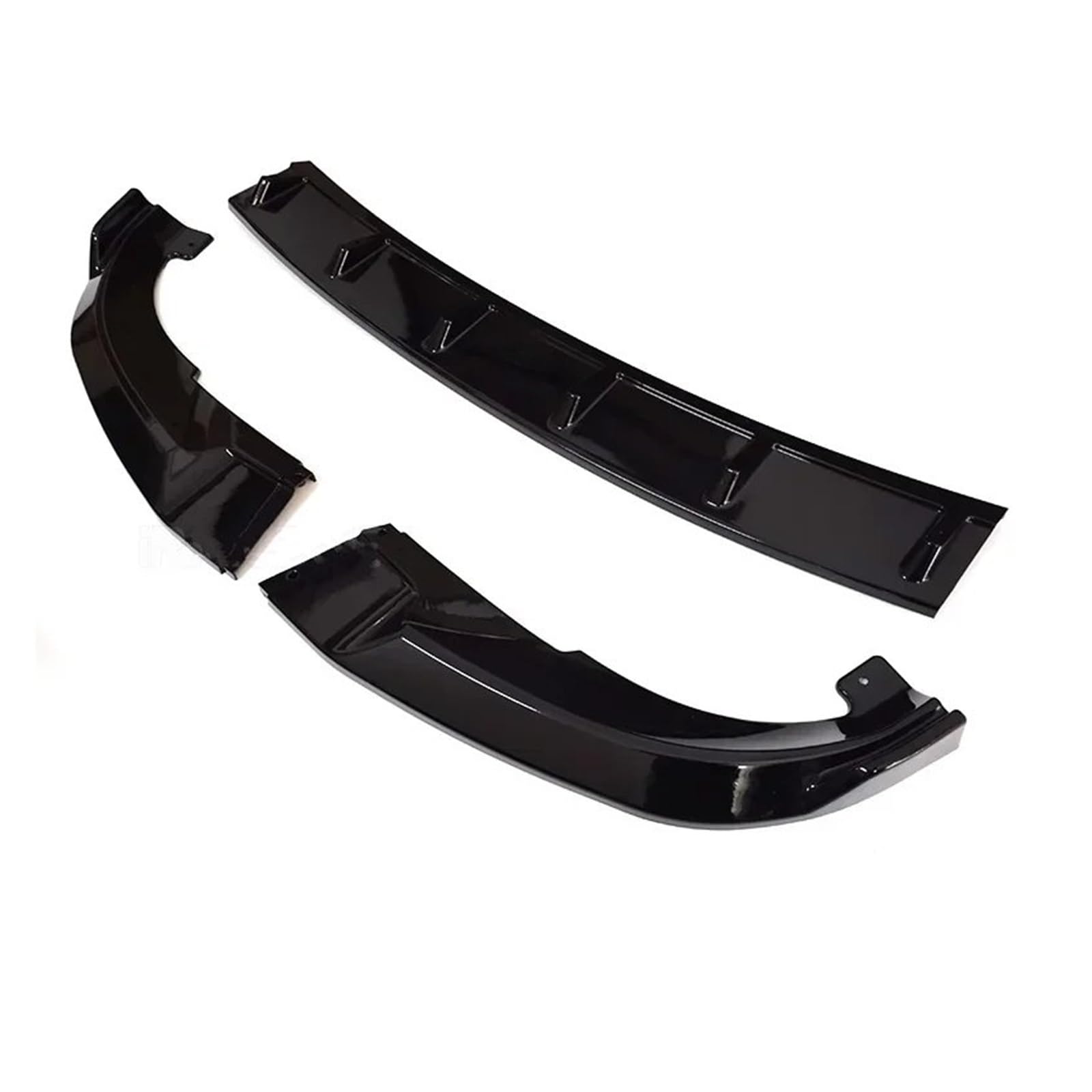 Front Spoiler Lippe ID4 Frontschürze Lippe Für VW Für ID.4 2021 2022 2023 2024 Air Splitter Auto Körper Kit Spoiler Schwarz Röcke Zubehör Auto Spoilerlippe(Glossy Black) von NCTPICLC