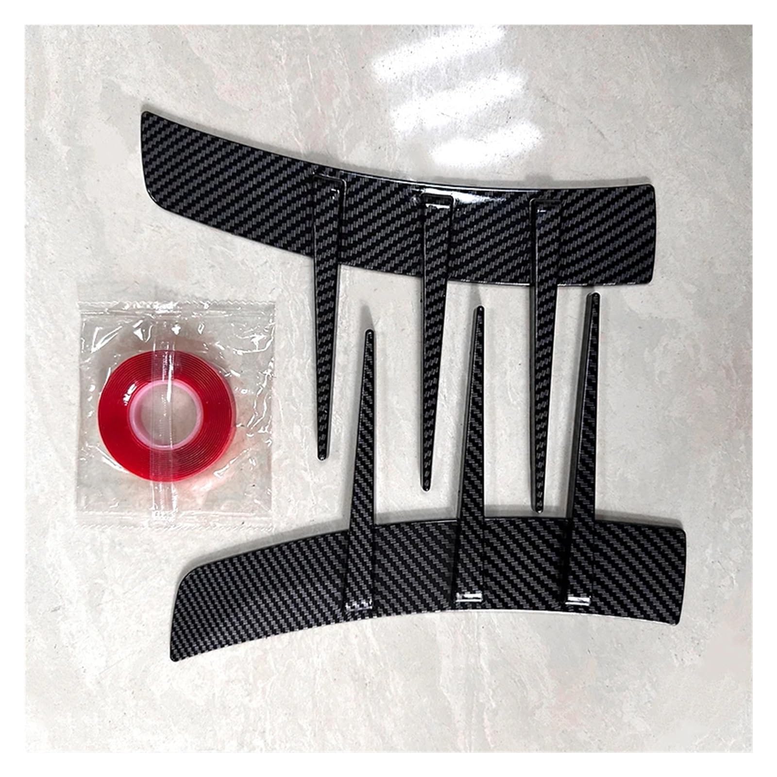 Front Spoiler Lippe Universal Auto Simulation Outlet Seite Aufkleber Kotflügel Dekoration Auto Anti-Scratch Anti-kollision Dekoration Aufkleber ABS Auto Spoilerlippe(Kohlefaser) von NCTPICLC