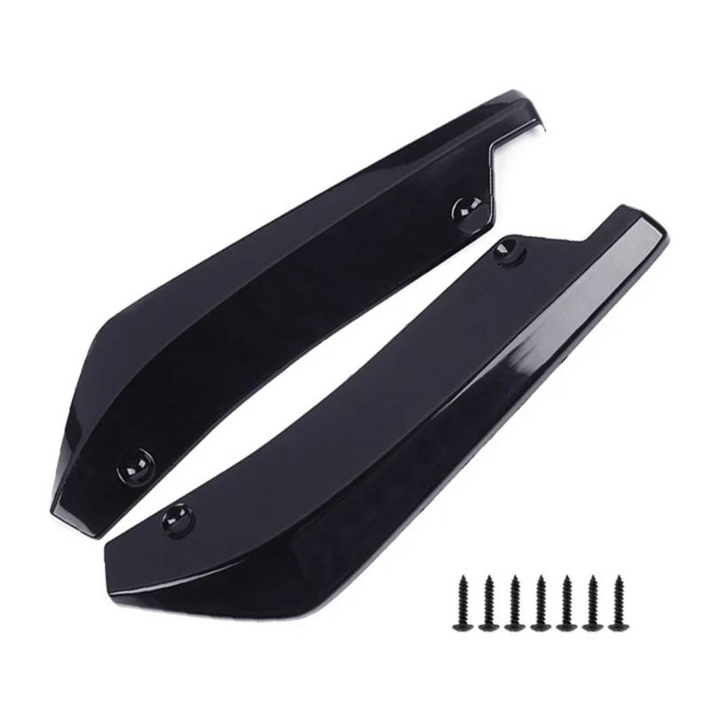 Front Spoiler Lippe Universal Auto Vorne Hinten Stoßstange Streifen Lip Spoiler Diffusor Splitter Scratch Protector Carbon Fiber Winglets Seite Rock Verlängerung Auto Spoilerlippe(Schwarz) von NCTPICLC