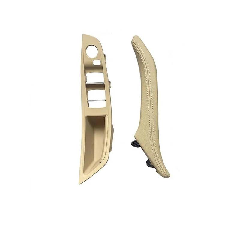 Interieur Dekor Für 5 Series F10 F11 F18 520i 523i 525i 528i 535i 2010 11 12 13 14 15 16 2017 Auto-Innenraum-Leder-Innentürgriff-Panel-Zug-Trim-Abdeckung Auto Interieur ZubeAhör(LHD Front 2pcs Beige) von NCTPICLC