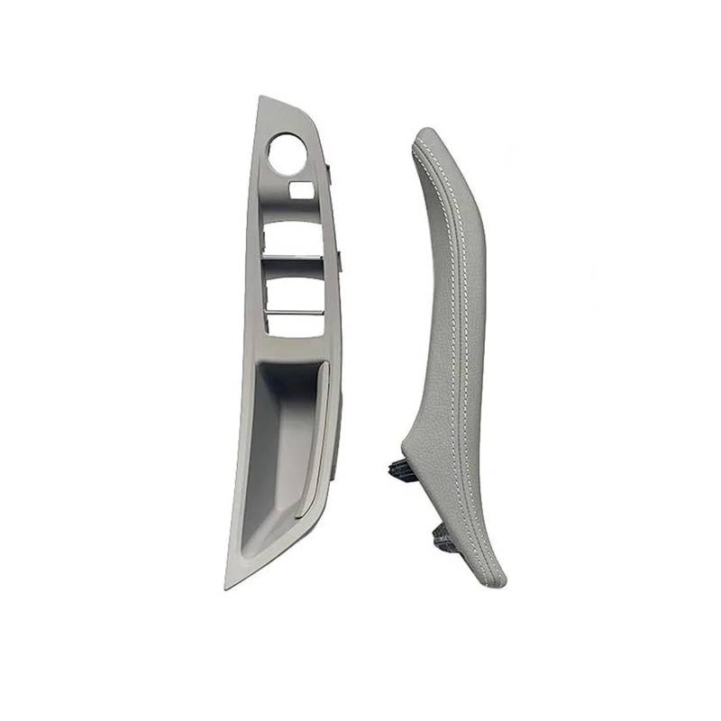 Interieur Dekor Für 5 Series F10 F11 F18 520i 523i 525i 528i 535i 2010 11 12 13 14 15 16 2017 Auto-Innenraum-Leder-Innentürgriff-Panel-Zug-Trim-Abdeckung Auto Interieur ZubeAhör(LHD Front 2pcs Gray) von NCTPICLC