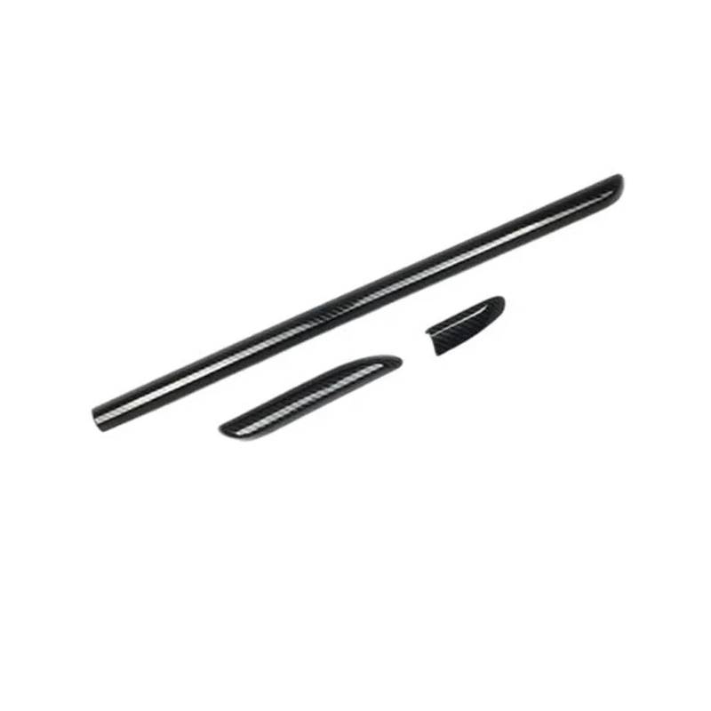 Interieur Dekor Für A3 Für 8V S3 2014 15 16 17 18 2019 2020 Rot Mittelkonsole Armaturenbrett Zierstreifen ABS Autotür Dekoration Abdeckung Aufkleber Carbonfaser-Stil Auto Interieur ZubeAhör(3PCS Black von NCTPICLC