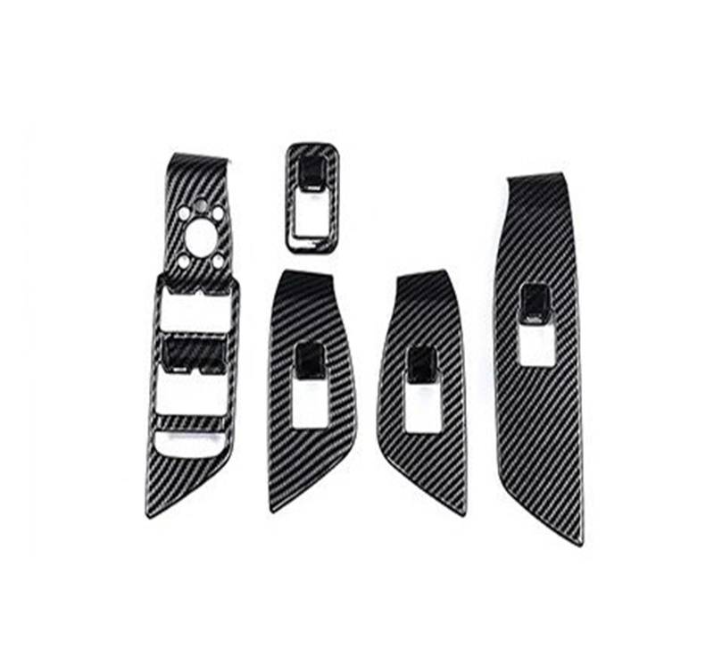Interieur Dekor Für A4L Für A5 2017 18 2019 2020 2021 2022 2023 2024 Kohlefaserkorn ABS Hardshell Innenräume Armaturenbrett Getriebe Bedienfeld Armlehne Türabdeckung Auto Interieur ZubeAhör(Window Lif von NCTPICLC