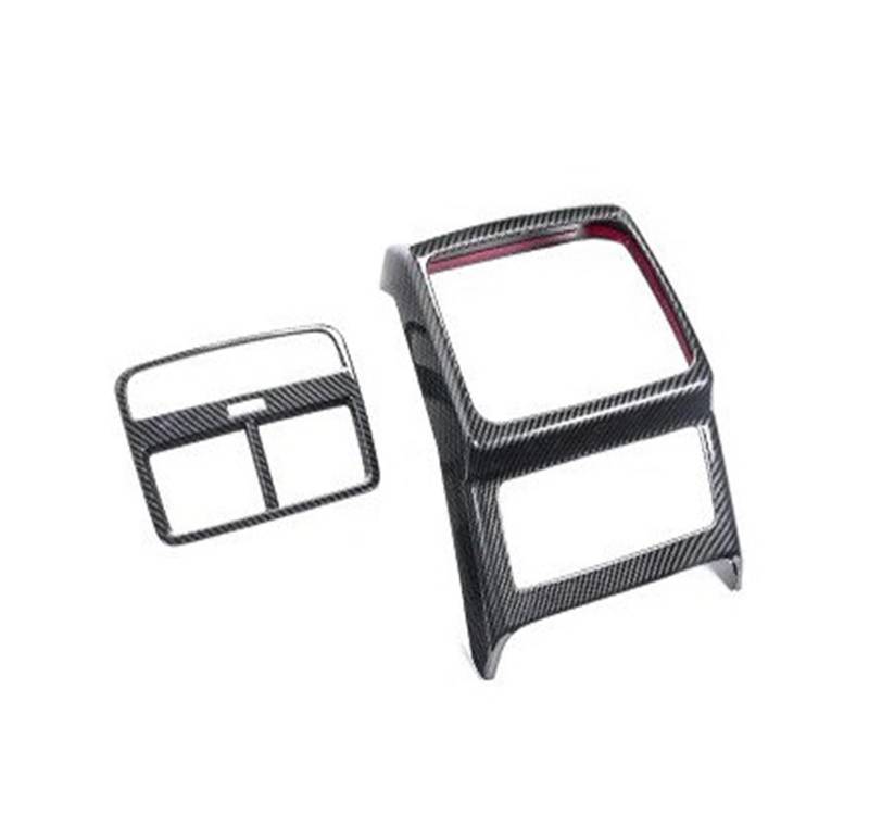 Interieur Dekor Für A4L Für A5 2017-2024 19 20 21 22 23 Carbon Faser Korn Auto ABS Hardshell Innenräume Armaturenbrett Getriebe Control Panel Armlehne Tür Abdeckung Auto Interieur ZubeAhör(Rear AC) von NCTPICLC
