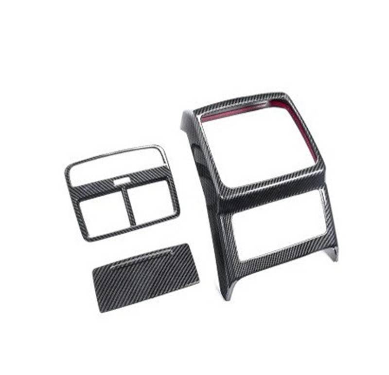 Interieur Dekor Für A4L Für A5 2017-2024 19 20 21 22 23 Carbon Faser Korn Auto ABS Hardshell Innenräume Armaturenbrett Getriebe Control Panel Armlehne Tür Abdeckung Auto Interieur ZubeAhör(Rear AC 2) von NCTPICLC
