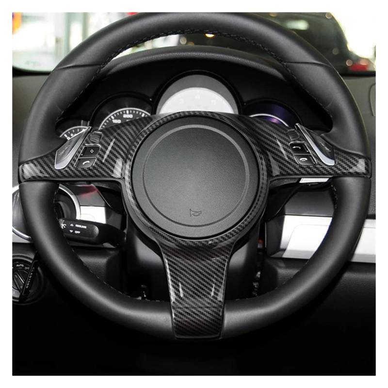 Interieur Dekor Für Cayenne 2011-2017 Für Panamera 2010-2016 Auto-Styling ABS Carbon Faser Lenkrad Panel Rahmen Abdeckung Trim Auto Interieur ZubeAhör von NCTPICLC