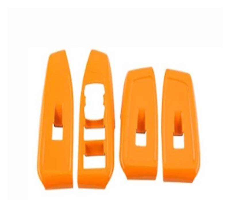 Interieur Dekor Für Ford Für Ranger 2022 2023 2024 Auto Pre-klebstoff Tür Windows Hebe Overlay Hardshell ABS Panel Abdeckung LHD RHD Auto Interieur ZubeAhör(Orange LHD) von NCTPICLC