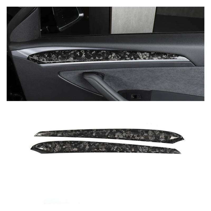 Interieur Dekor Für Tesla Für Modell 3 2021 2022 2023 Lenkrad Zentrale Steuerung Auto Tür Fenster Taste Spalte Shift Geschmiedet Carbon Faser Patch Auto Interieur ZubeAhör(21 M3YCF44LFG) von NCTPICLC