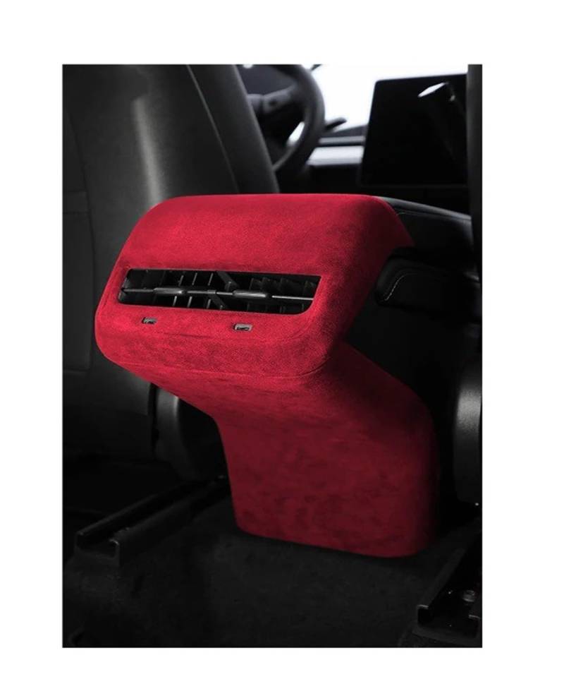 Interieur Dekor Für Tesla Für Modell 3 Für Modell Für Y 2018 2019 2020 2021 2022 Zentrale Armlehne Klimaanlage Vent Abdeckung Mantel Shell Auto Interieur ZubeAhör(Rot) von NCTPICLC