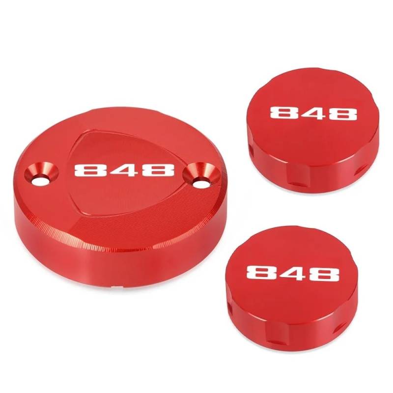 Bremsflüssigkeitsbehälter Schutz Für 848 2007-2010 848 EVO 2011-2013 2014 Motorrad Vorne Hinten Brems Flüssigkeit Reservoir Abdeckung Hauptzylinder Öl Flüssigkeit Kappe von NCVCB