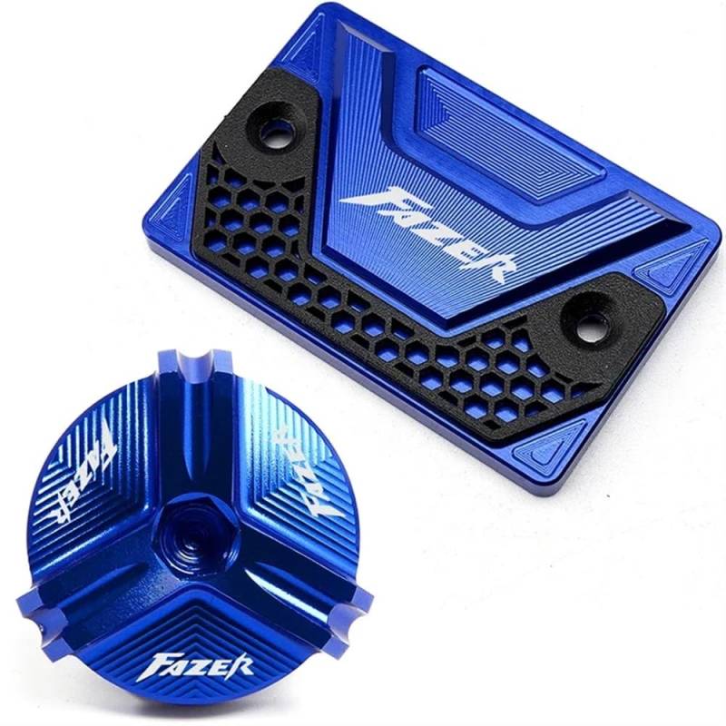 Bremsflüssigkeitsbehälter Schutz Für FZ8 Für Fazer FZ6 FZ6N FZ6S FZ6R FZ1 Motorrad CNC Ablauf Motoröl Einfülldeckel Vorderradbremsflüssigkeitsbehälter Abdeckung(FBEP Blue) von NCVCB