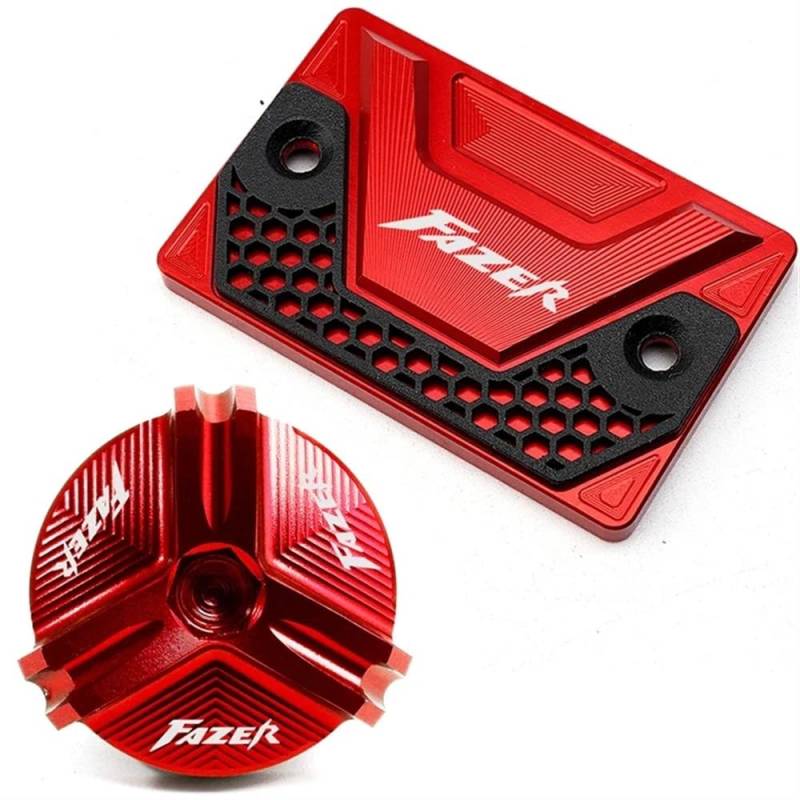 Bremsflüssigkeitsbehälter Schutz Für FZ8 Für Fazer FZ6 FZ6N FZ6S FZ6R FZ1 Motorrad CNC Ablauf Motoröl Einfülldeckel Vorderradbremsflüssigkeitsbehälter Abdeckung(FBEP Red) von NCVCB