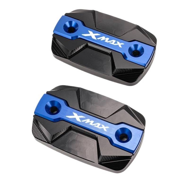Bremsflüssigkeitsbehälter Schutz Für Für Xmax 300 2023 XMAX300 X-MAX 250 2017-2022 2023 Motorrad Vorderrad Bremsflüssigkeitsbehälter Deckel Motoröl Einfülldeckel(Front Caps-Blue) von NCVCB