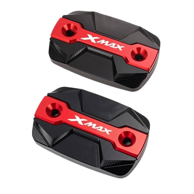 Bremsflüssigkeitsbehälter Schutz Für Für Xmax 300 2023 XMAX300 X-MAX 250 2017-2022 2023 Motorrad Vorderrad Bremsflüssigkeitsbehälter Deckel Motoröl Einfülldeckel(Front Caps-Red) von NCVCB