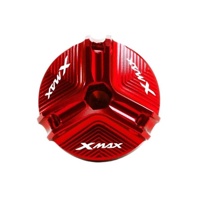 Bremsflüssigkeitsbehälter Schutz Für Für Xmax 300 2023 XMAX300 X-MAX 250 2017-2022 2023 Motorrad Vorderrad Bremsflüssigkeitsbehälter Deckel Motoröl Einfülldeckel(Oil Cap-Red) von NCVCB