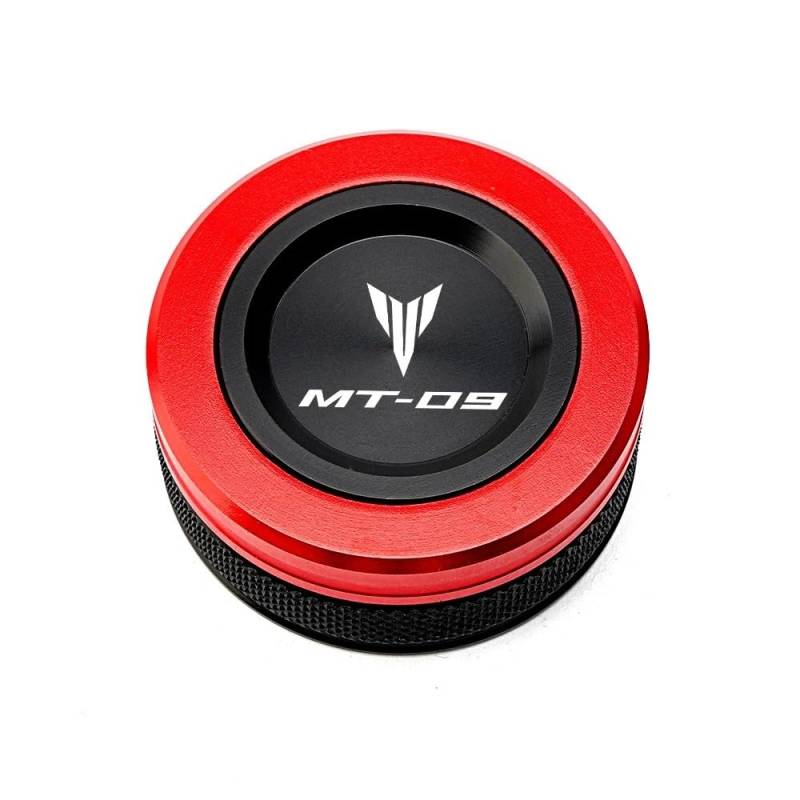 Bremsflüssigkeitsbehälter Schutz Für MT 07 09 10 MT07 MT10 MT09 Für Tracer SP 2020 2021 2022 Motorrad Zubehör CNC Hinten Brems Flüssigkeit Reservoir Abdeckung Kappe(Red-MT09) von NCVCB