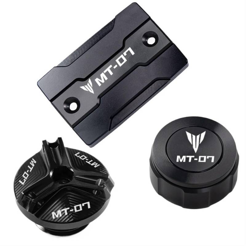 Bremsflüssigkeitsbehälter Schutz Für MT07 2021 2022 MT 07 FZ07 2014-2020 Motorrad Vorder- Und Hinterradbremstankdeckel Und Motoröl-Einfülldeckel-Zubehör(A) von NCVCB
