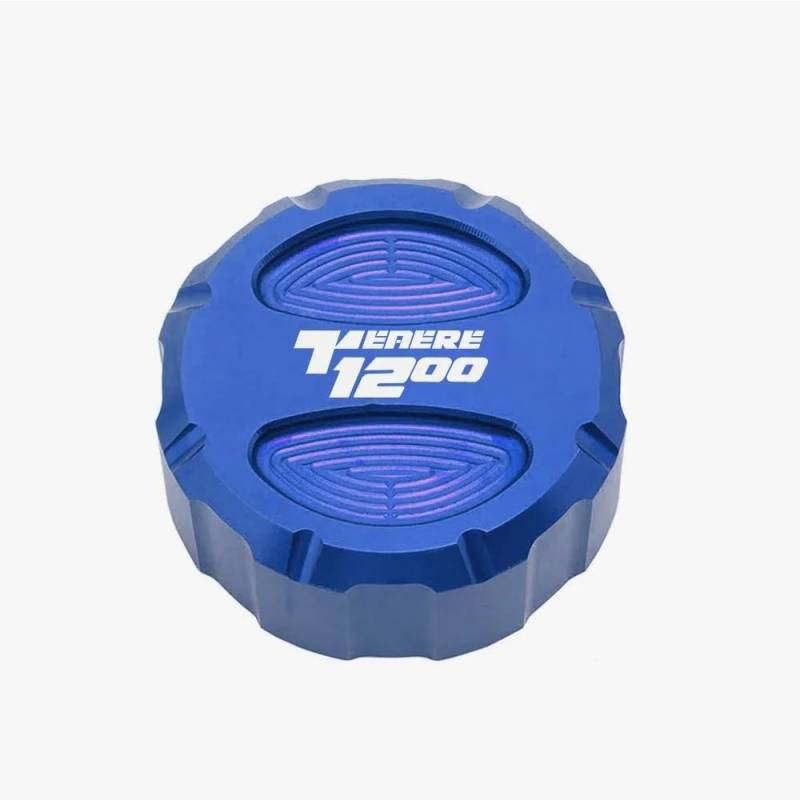 Bremsflüssigkeitsbehälter Schutz Für Super Für Tenere Tenere1200 XT1200Z Motorrad CNC Vorne Und Hinten Brems Flüssigkeit Zylinder Master Reservoir Abdeckung Kappe(Rear Cover Blue) von NCVCB