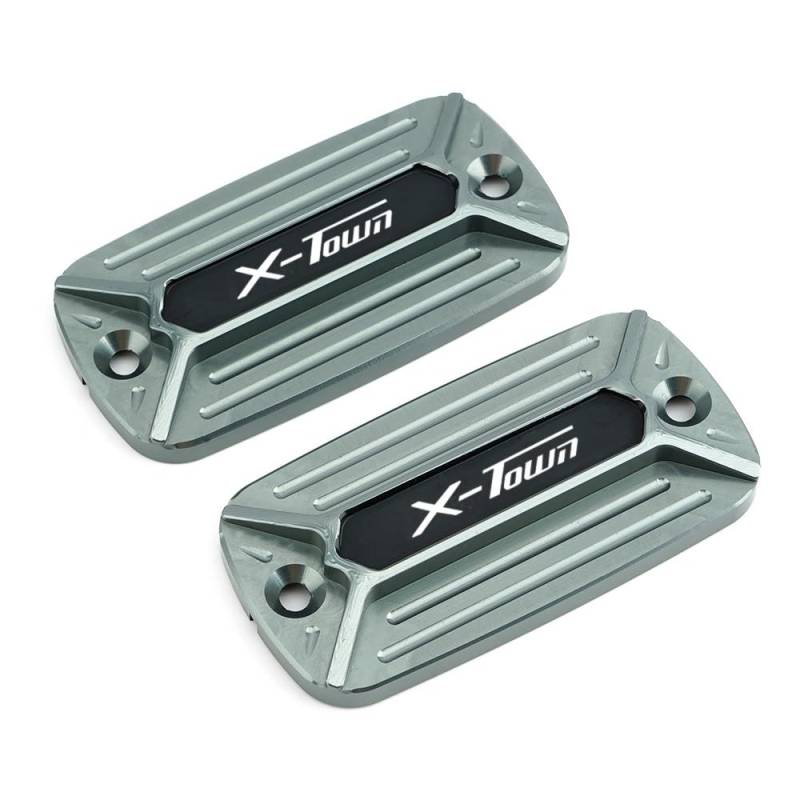 Bremsflüssigkeitsbehälter Schutz Für Xtown X Town 125 300 125i 250i 300i Vorderradbremsbehälter Flüssigkeitstank Abdeckkappe Dekoration CNC Motorradzubehör(1 Pair Titanium) von NCVCB