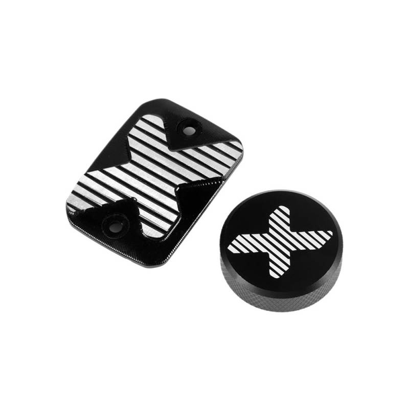 Bremsflüssigkeitsbehälter Schutz Motorrad-Aluminium-Bremsflüssigkeitsbehälter-Kappenabdeckung Für Für Scrambler 800 400 SIXTY2 2016 2017(Front Rear Cap) von NCVCB