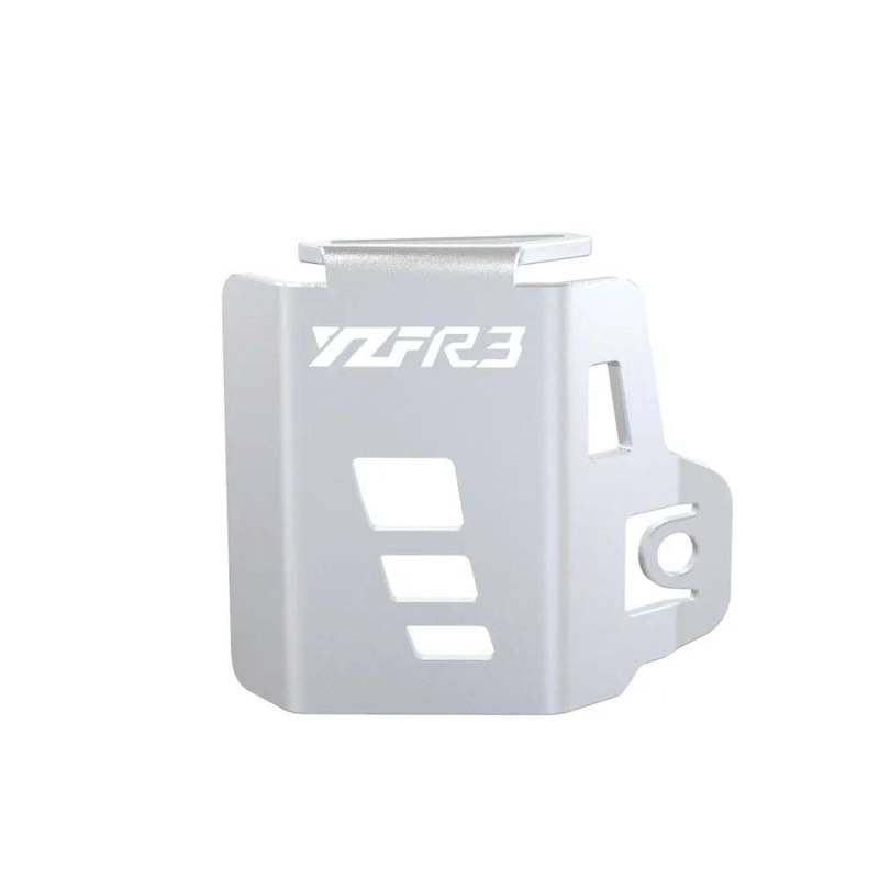 Bremsflüssigkeitsbehälter Schutz Motorrad Hinten Bremsflüssigkeitsbehälter Abdeckung Ölkappe Schutzfolie Für YZF R3 YZF-R3 2013 2014 2015 2016 2017 2018(Silver) von NCVCB