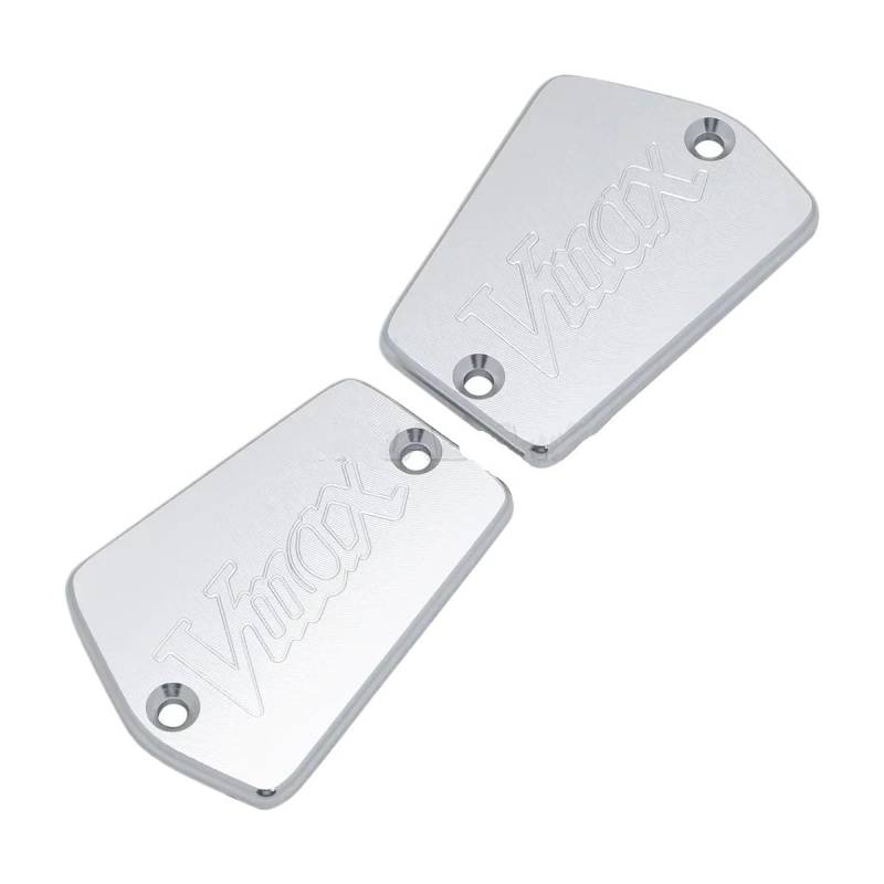 Bremsflüssigkeitsbehälter Schutz Motorradzubehör Bremsbehälterdeckel Für V Max Vmax 1200 1985-2007 Billet-Flüssigkeitsbehälterdeckel Ölpumpendeckel(Silver) von NCVCB