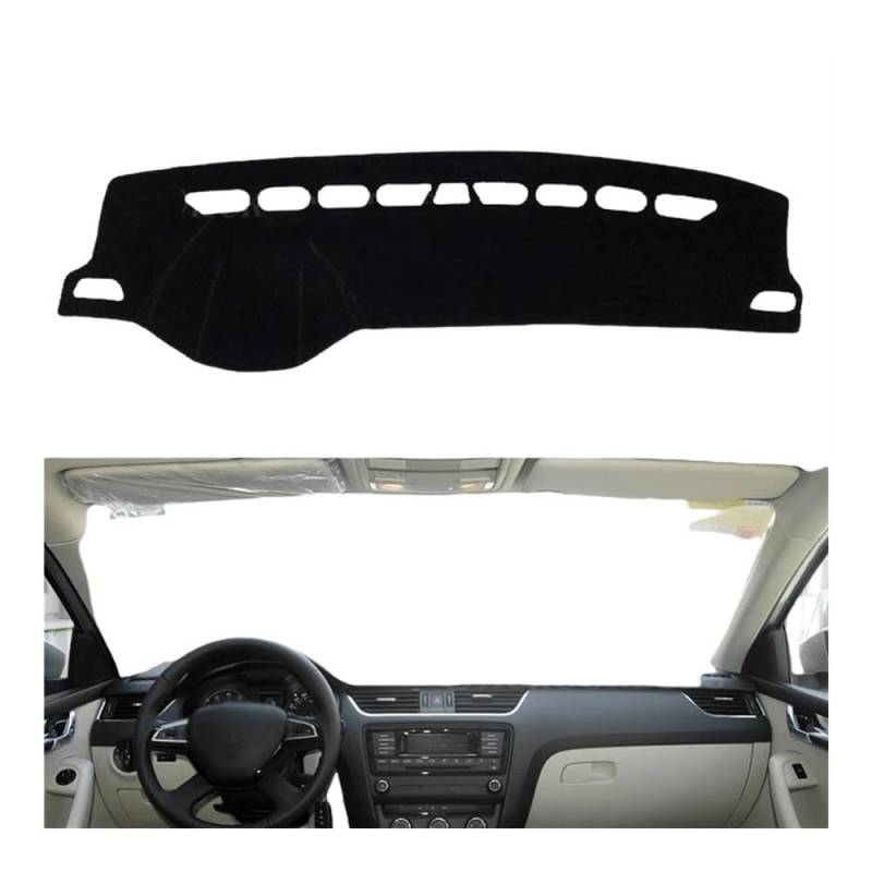 Auto Dashboard Abckung Matte Armaturenbrett-Abdeckung Schutzpolster Für Skoda Für Octavia 3 Für A7 Für MK3 Für 5E 2014–2019 Autozubehör Armaturenbrett Sonnenschutz Teppich von NCXKZLH