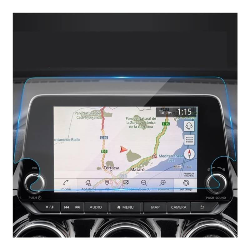 Displayschutzfolie Auto Aufkleber Displayschutzfolie Für Juke 2023 Navigation Display Gehärtetes Glas Schutzfolie Autozubehör von NCXKZLH