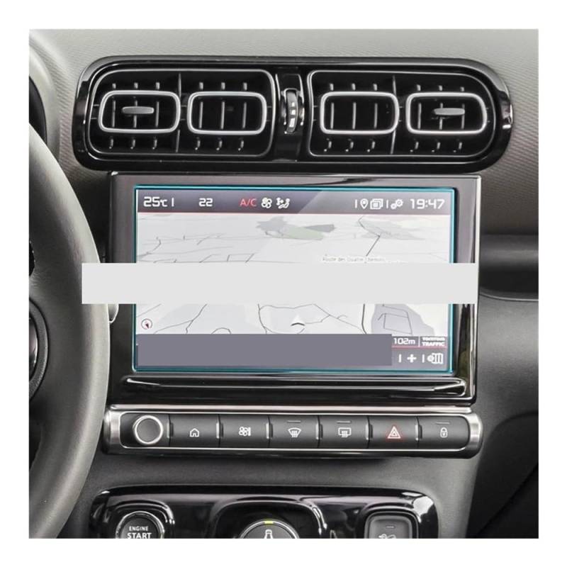 Displayschutzfolie Displayschutzfolie Aus Gehärtetem Glas Für Citroen C3 Für Aircross 2021, Autoradio, GPS-Navigationsbildschirm von NCXKZLH