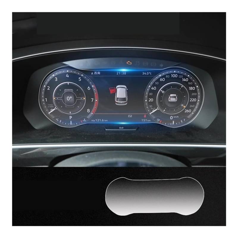 Displayschutzfolie Displayschutzfolie Aus Gehärtetem Glas Für Tiguan 2009–2019, Instrumententafel, Auto-Innenraum, Autozubehör von NCXKZLH