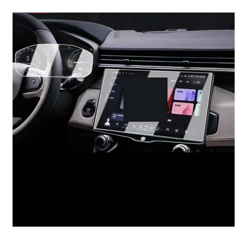 Displayschutzfolie Für Lynk&Co 01 05 2021 12,7 Zoll Autoradio GPS-Navigation Gehärtetes Glas Und Armaturenbrett-Displayschutzfolie von NCXKZLH