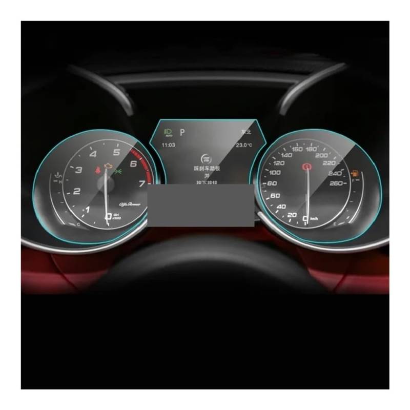 Displayschutzfolie Für Romeo Für Stelvio Für Giulia 2015-2023 Auto Innen Instrumententafel Membran Bildschirm TPU Schutzfolie von NCXKZLH