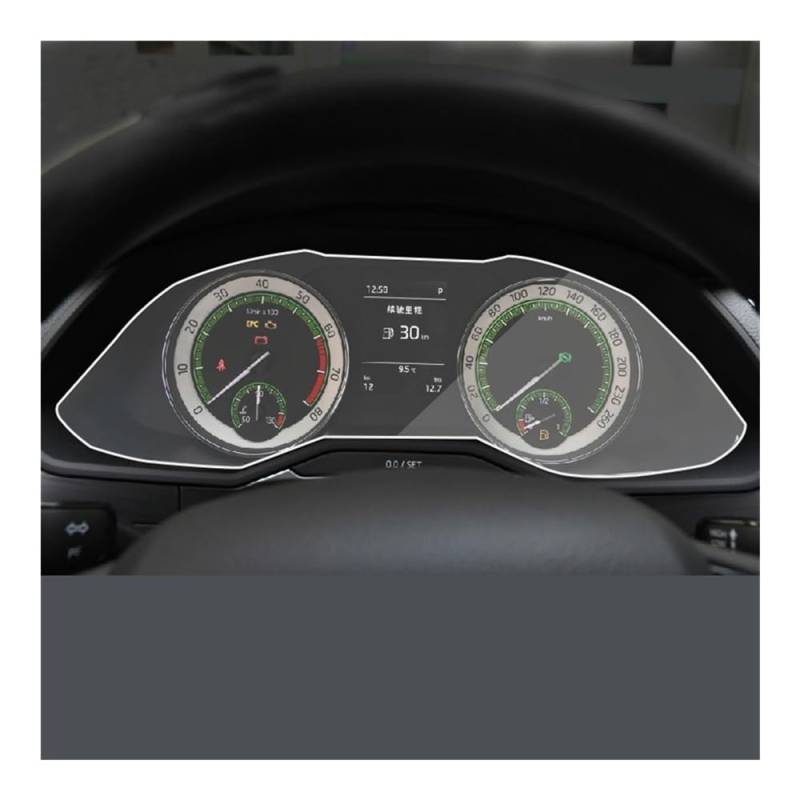Displayschutzfolie Für Skoda Für Kodiaq Für Karoq Für Superb 2017-2019 Auto Innen Instrumententafel Membran TPU Displayschutzfolie von NCXKZLH