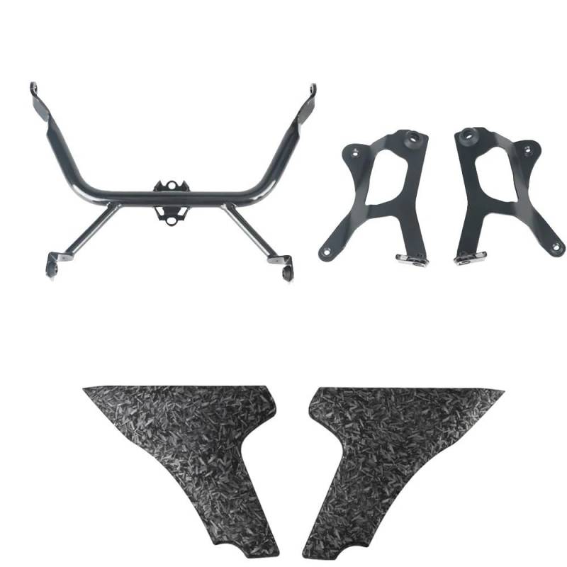 NCXKZLH Motorradverkleidungen Flügelseite Motorrad Seite Verkleidung Windabweiser Halterung Unterstützung Kits Für Für Touring Für CVO Für Road Für Glide ST 2023 2024 von NCXKZLH