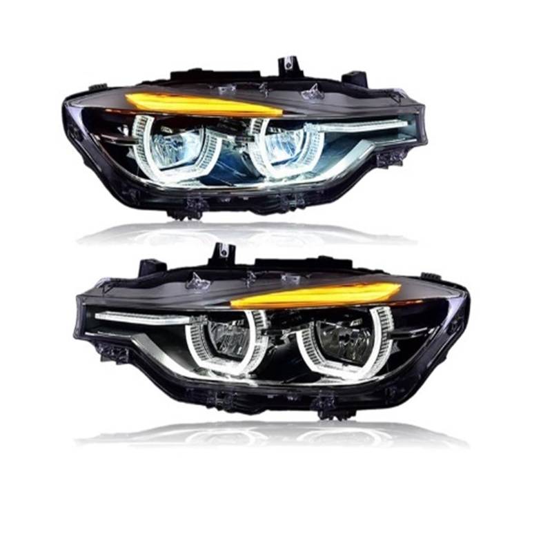 Autolichter kompatibel für F30 F35 2013-2019 3er-Serie Autoscheinwerfer Montage DRL Dynamische Signallampe Upgrade Frontlicht Zubehör(Replace Xenon) von NDCIMBPF