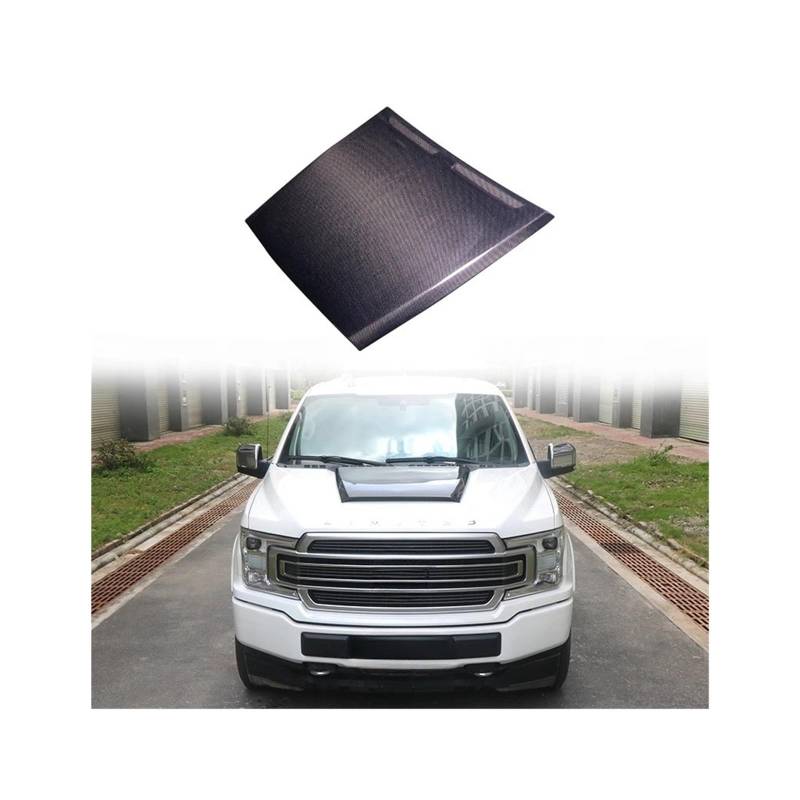 Kompatibel mit Ford 2015–2021 FF150 Limited Haubenverkleidungsplatte Motorabdeckung Kohlefasermaterial Auto-Tuning-Zubehör von NDCIMBPF