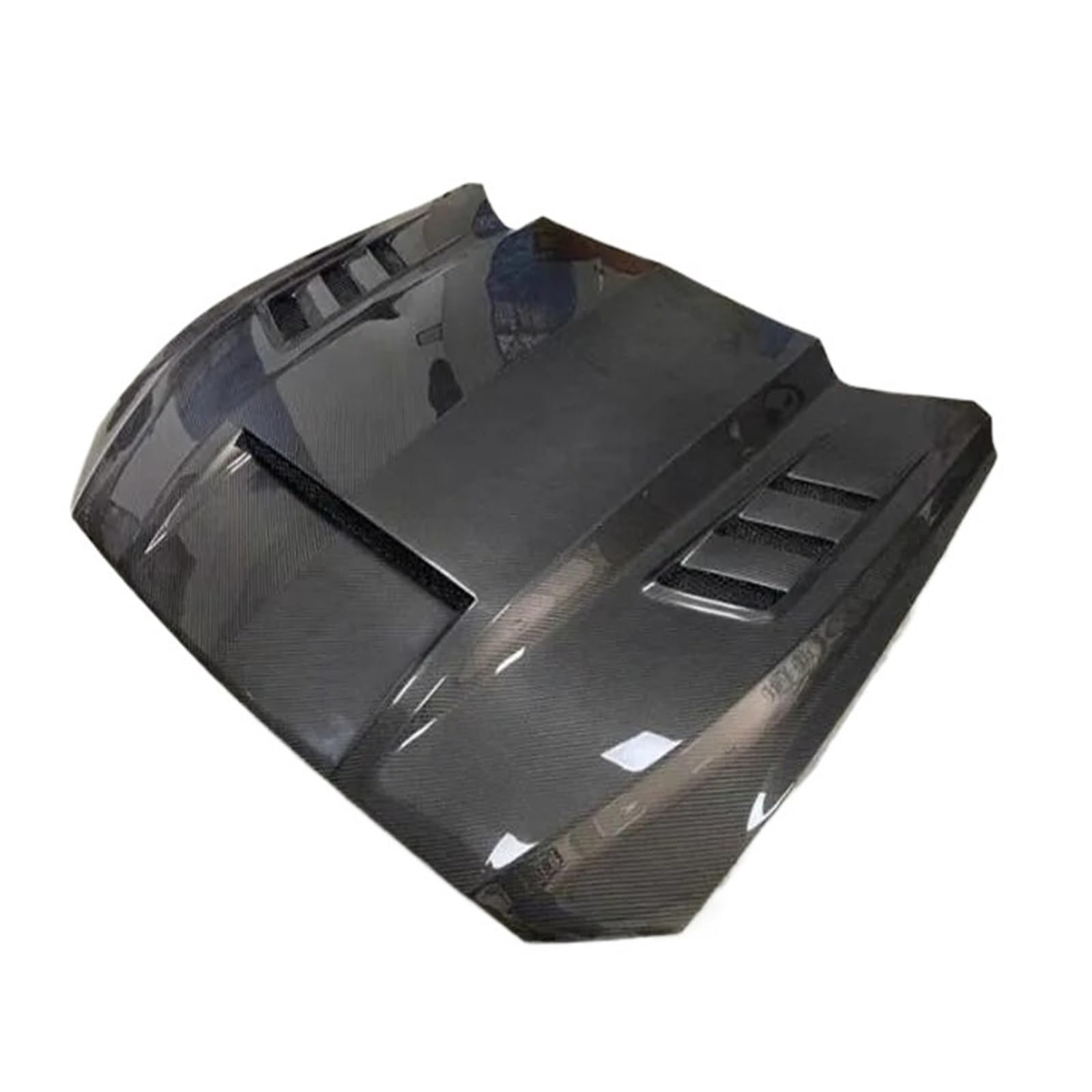 Kompatibel mit Ford Mustang 2015 2016 2017 2018 2019 2020 2021 2022, echte Kohlefaser, Auto-Front-Motorhauben-Entlüftungsabdeckung(Single Layer Carbon2015-2017) von NDCIMBPF