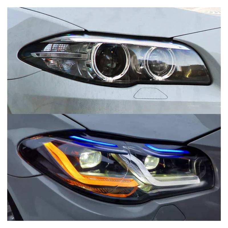 Modifizierter Scheinwerfer, kompatibel für BMW 5' 2010–2016 F10 F18 bis G30 G38 Version 520 523 528 530 535Li Scheinwerfer Facelift Auto Frontlicht(2014 F10) von NDCIMBPF