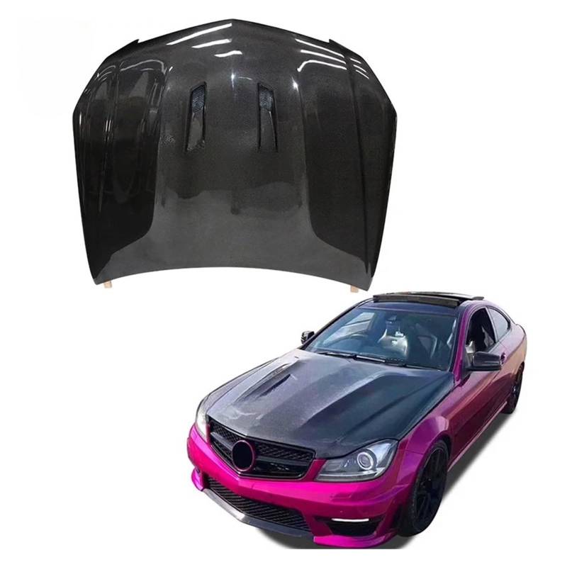 Motorhaube aus echtem Carbonfaser, kompatibel mit Benz C-Klasse W204 C63 (507), Auto-Modifikationszubehör 2012 2013 2014 von NDCIMBPF